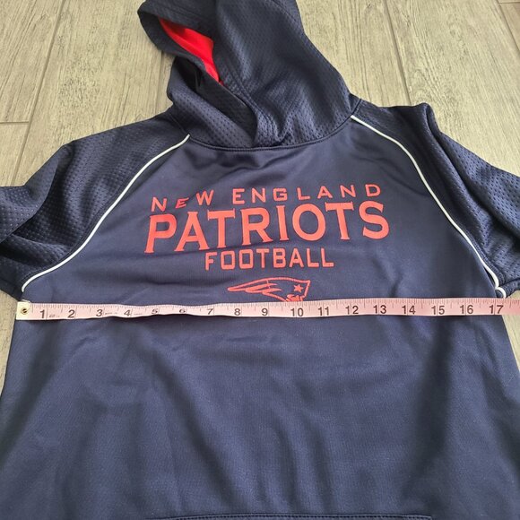 NFL Team Apparel Youth NE Patriots sweatshirt blue and red size XL 16/18 - Picture 8 of 9